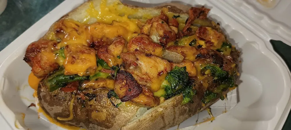 Baked Potato with Chicken & Cheese